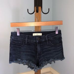 ABERCROMBIE Mid Rise Dark Wash Jean Shorts